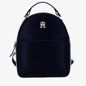 Tommy Hilfiger TH Chic Backpack – Black with Gold Logo
